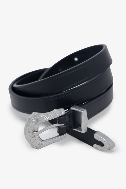 Slim Western Belt - Black