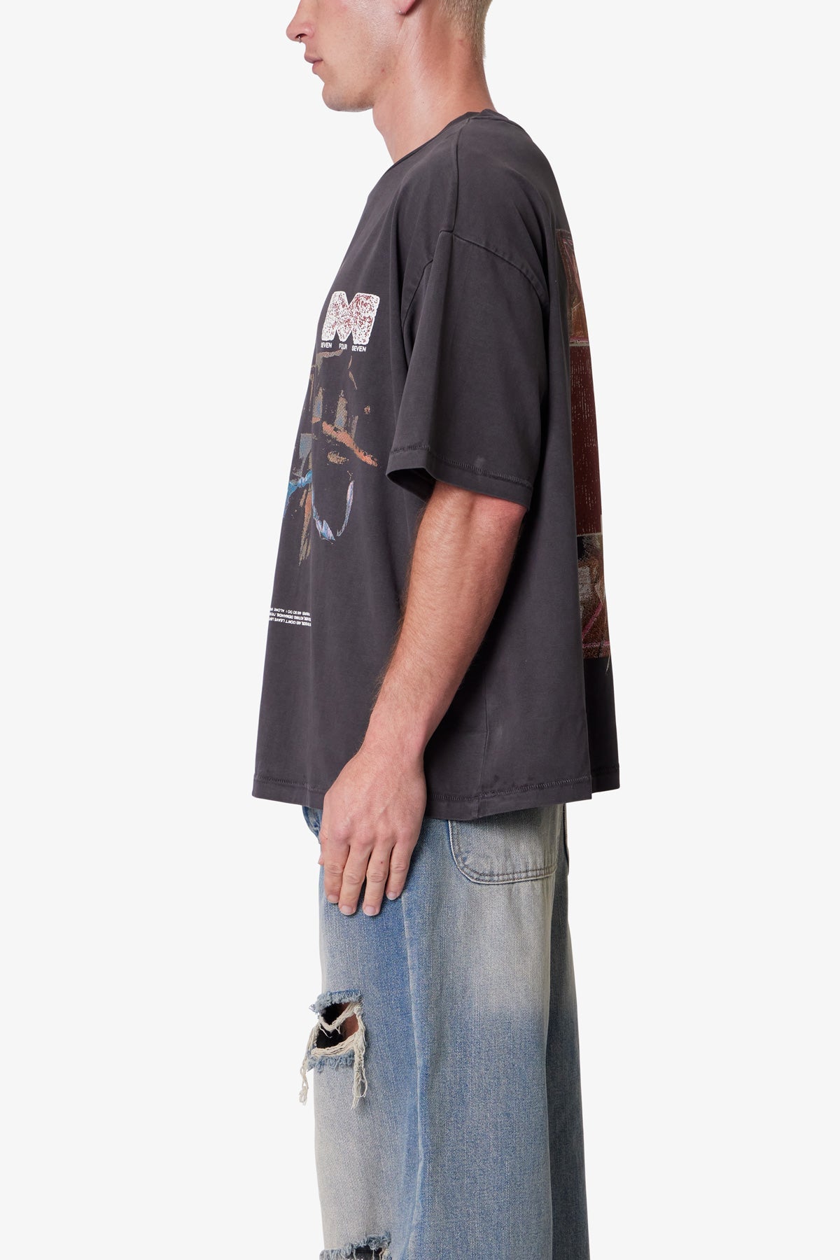 Still Life Printed Tee - Washed Black