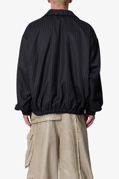Striped Track Jacket - Black