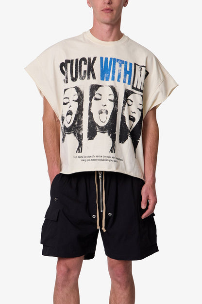 Stuck With Me Cut Off Tee - Off White