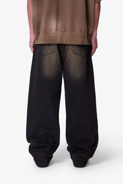 Ultra Baggy Dried Denim - Washed Black