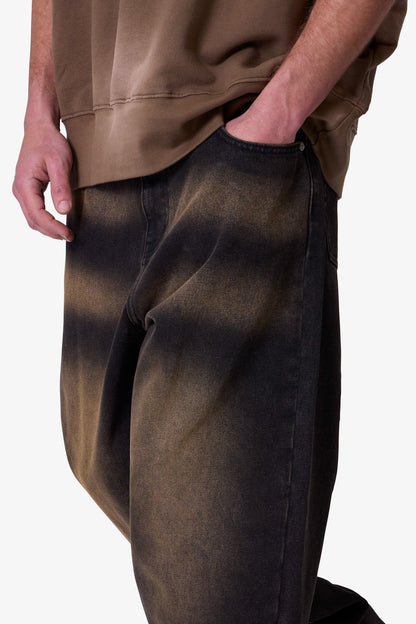 Ultra Baggy Dried Denim - Washed Black