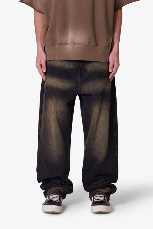 Ultra Baggy Dried Denim - Washed Black