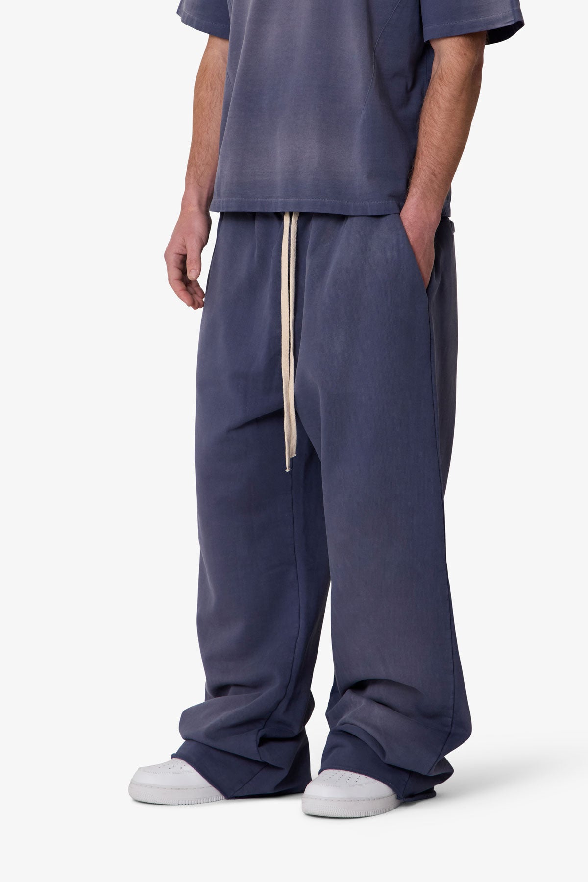 Ultra Baggy Fleece Sweatpants - Washed Navy