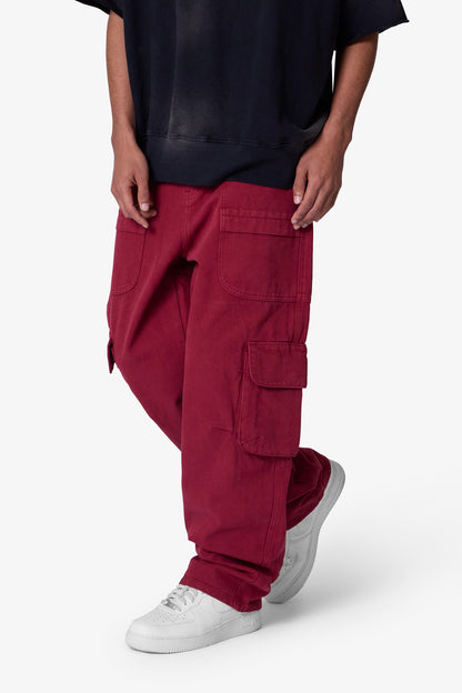 Ultra Baggy Pocketeer Denim - Burgundy