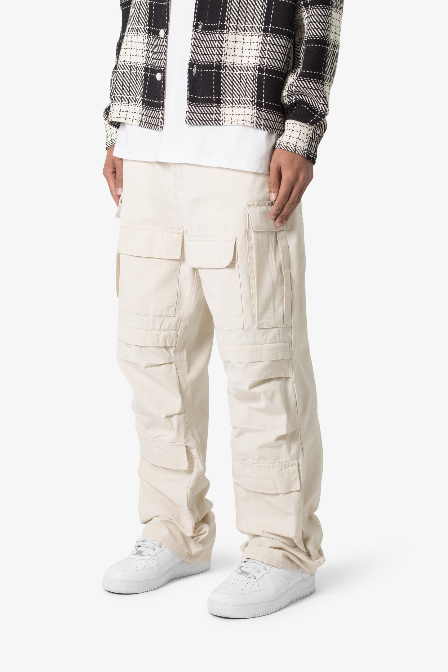 Ultra Baggy Ripstop Cargo Pants - Off White