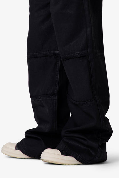 Ultra Wide Waxed Work Pants - Black