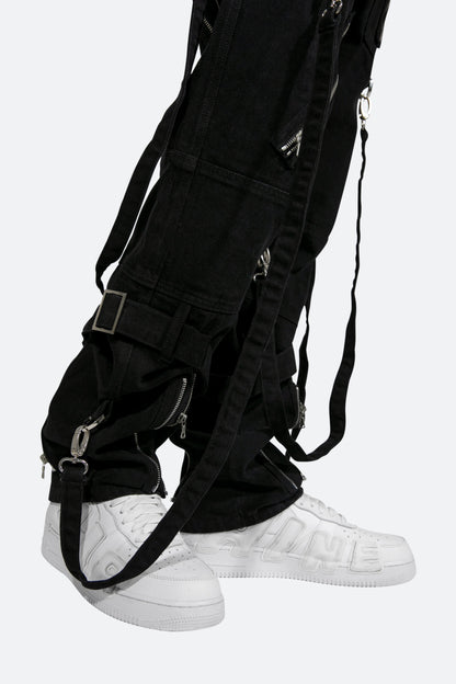 V458 Cargo Baggy Denim - Black