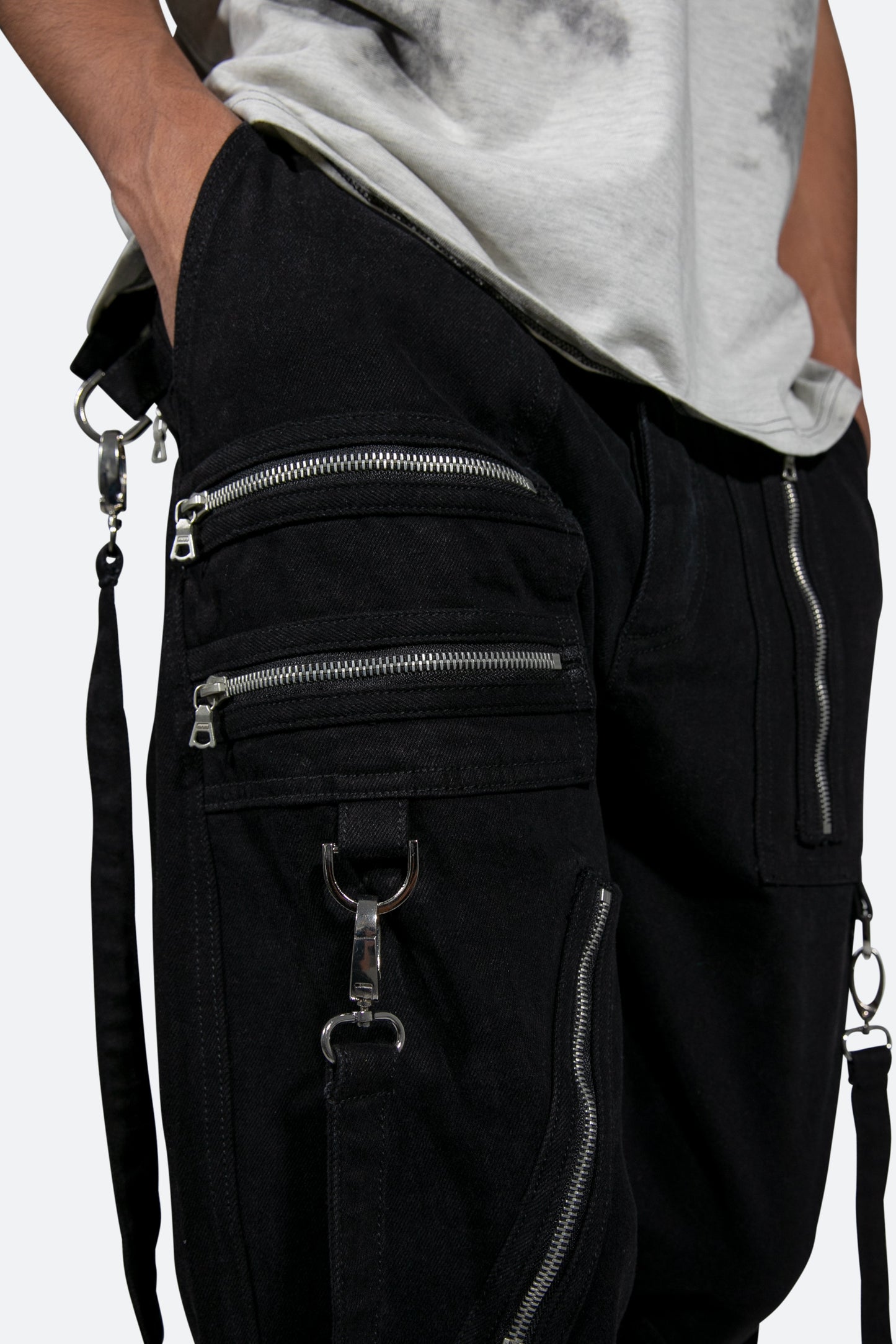 V458 Cargo Baggy Denim - Black