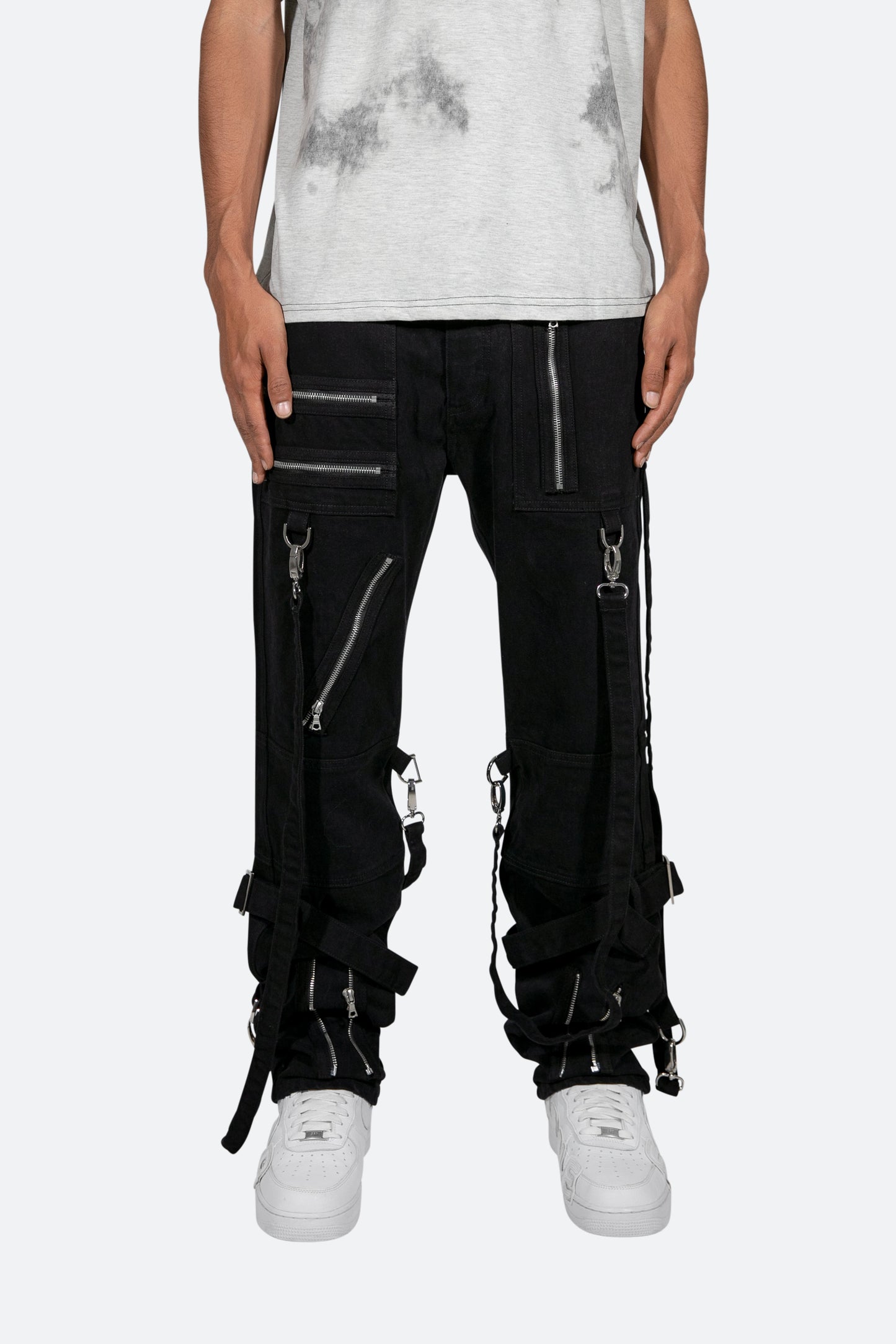 V458 Cargo Baggy Denim - Black