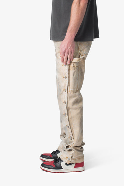 V624 Snap Off Baggy Pants - Brown