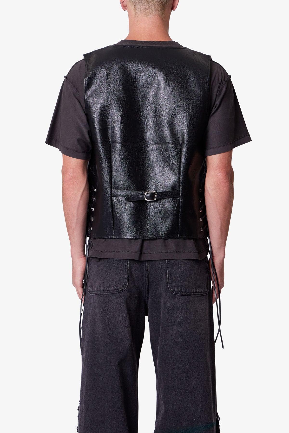 Vintage Biker Vest - Black