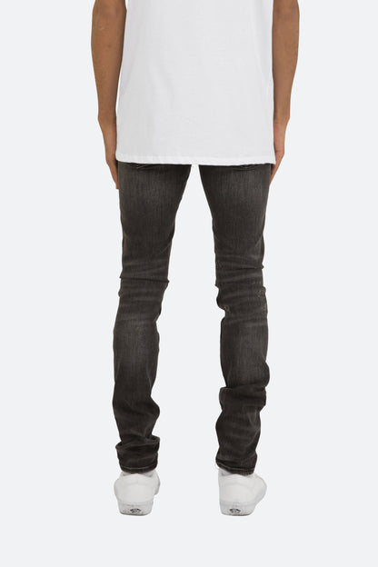 X226 Stretch Moto Denim - Black/Black