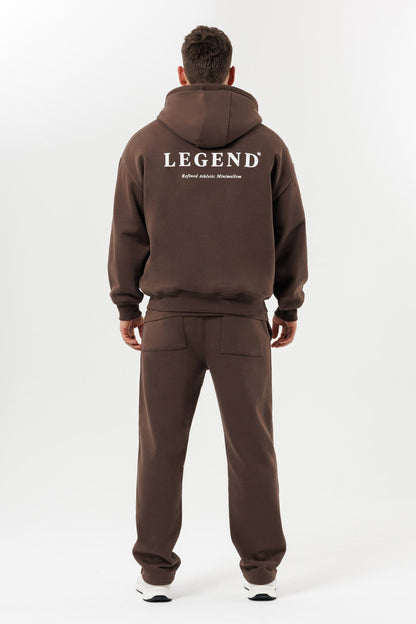 PRINT HOODIE - BROWN