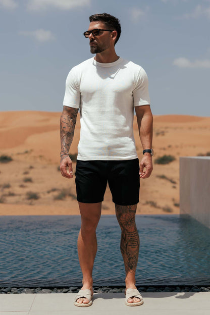 KNIT T-SHIRT - OFF WHITE
